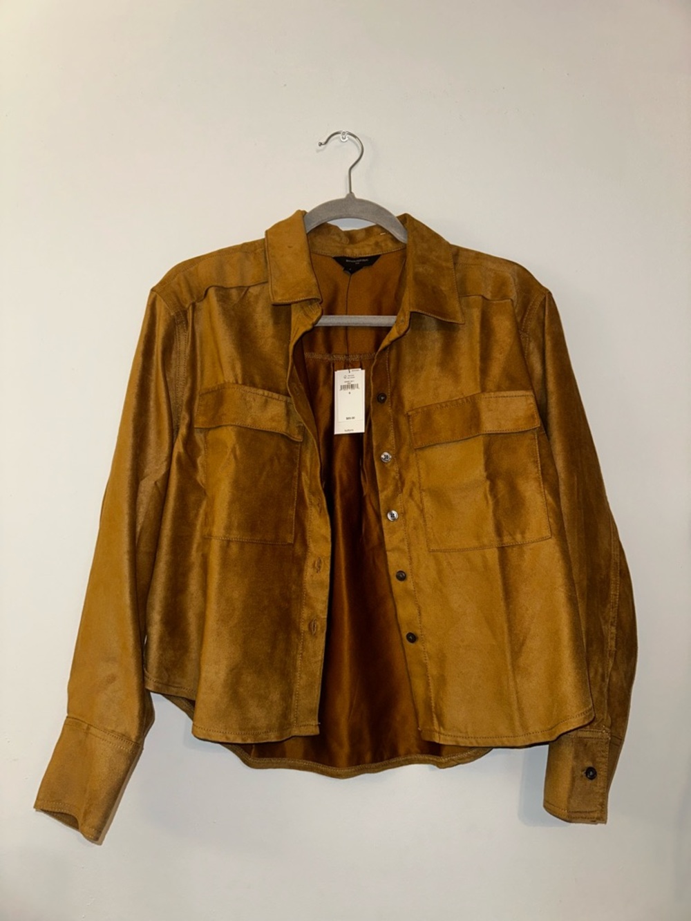 Banana Republic VEGAN SUEDE CROPPED SHIRT